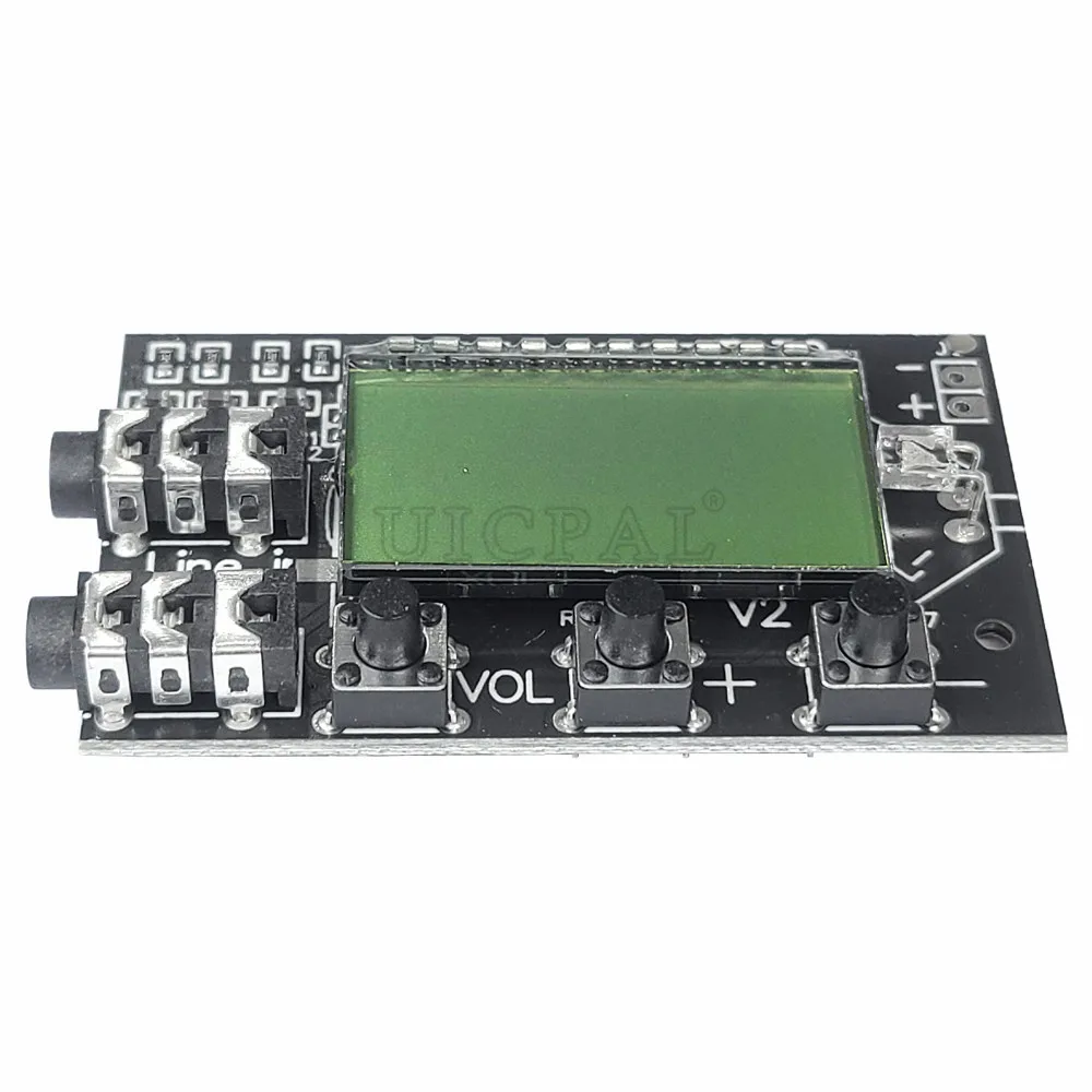 FM Stereo Transmitter Board Module Transmitting Wireless Audio Transmission Frequency 78MHz to 108MHz with LCD Display Antenna