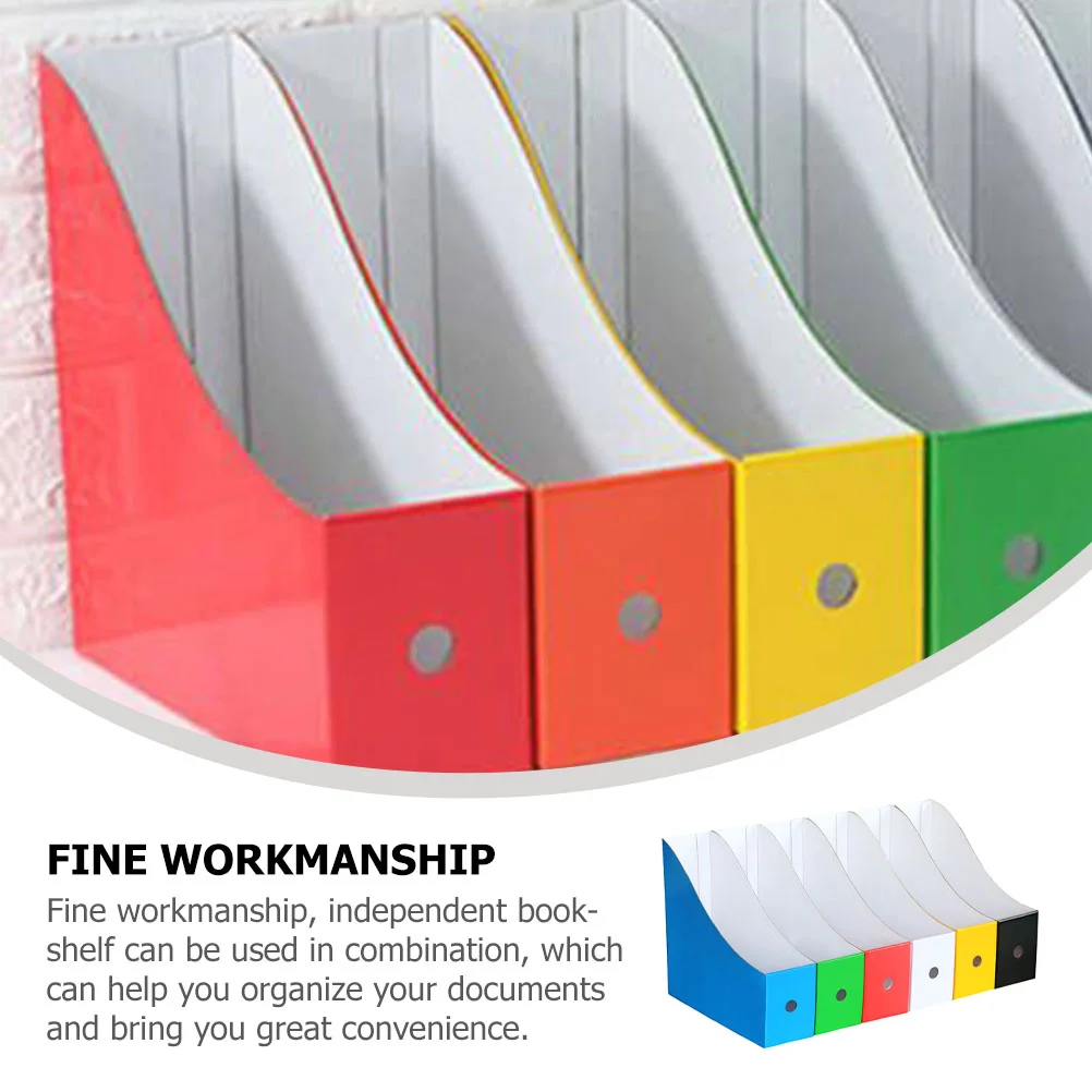 Soporte de documentos de 6 piezas colores, organizador de almacenamiento de archivos de revistas de oficina, Material de escritorio, estante para libros, papel de escritorio