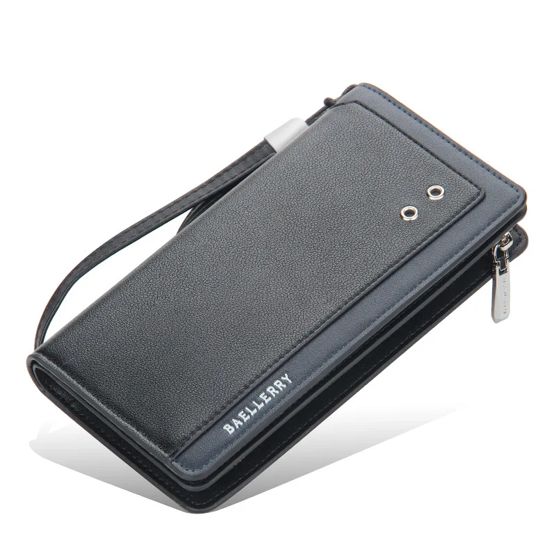 

Retro Business Men's Wallet Large Capacity Multi-functional Zipper Phone Bag Clutch Handbag