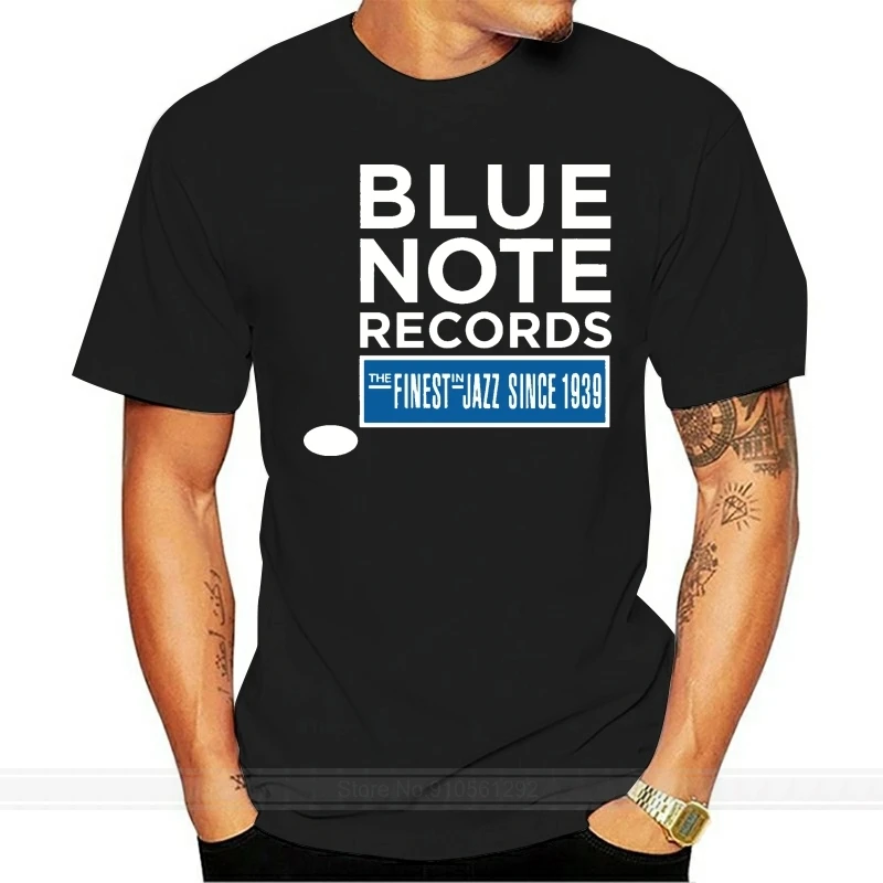 NEU BLUE NOTA Records Label Jazz Music nueva camiseta para hombre S a camiseta de marca para hombre Camiseta de algodón de verano para hombre