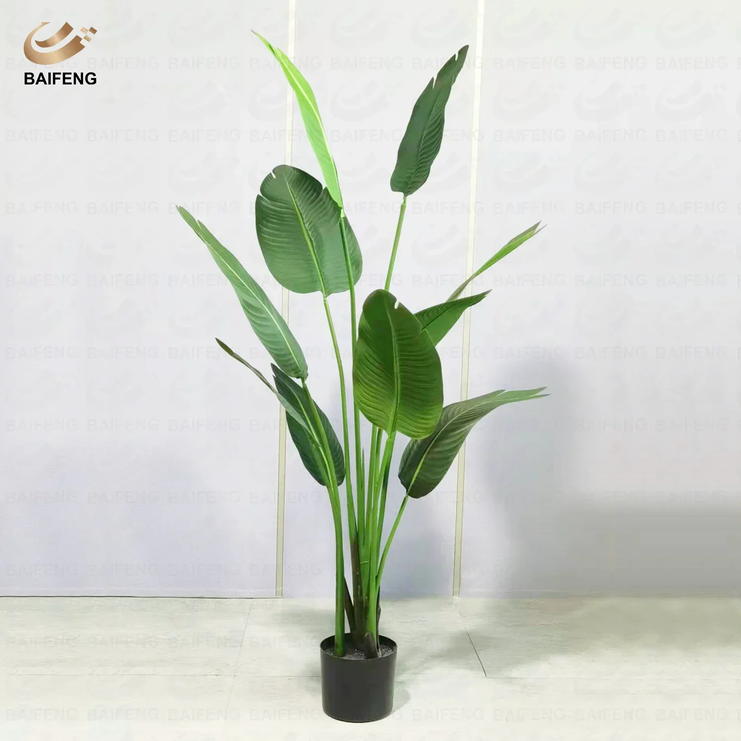 Quick Delivery Real Touch Artificial Potted Banane Tree Faux Green Plant For Home Decoration