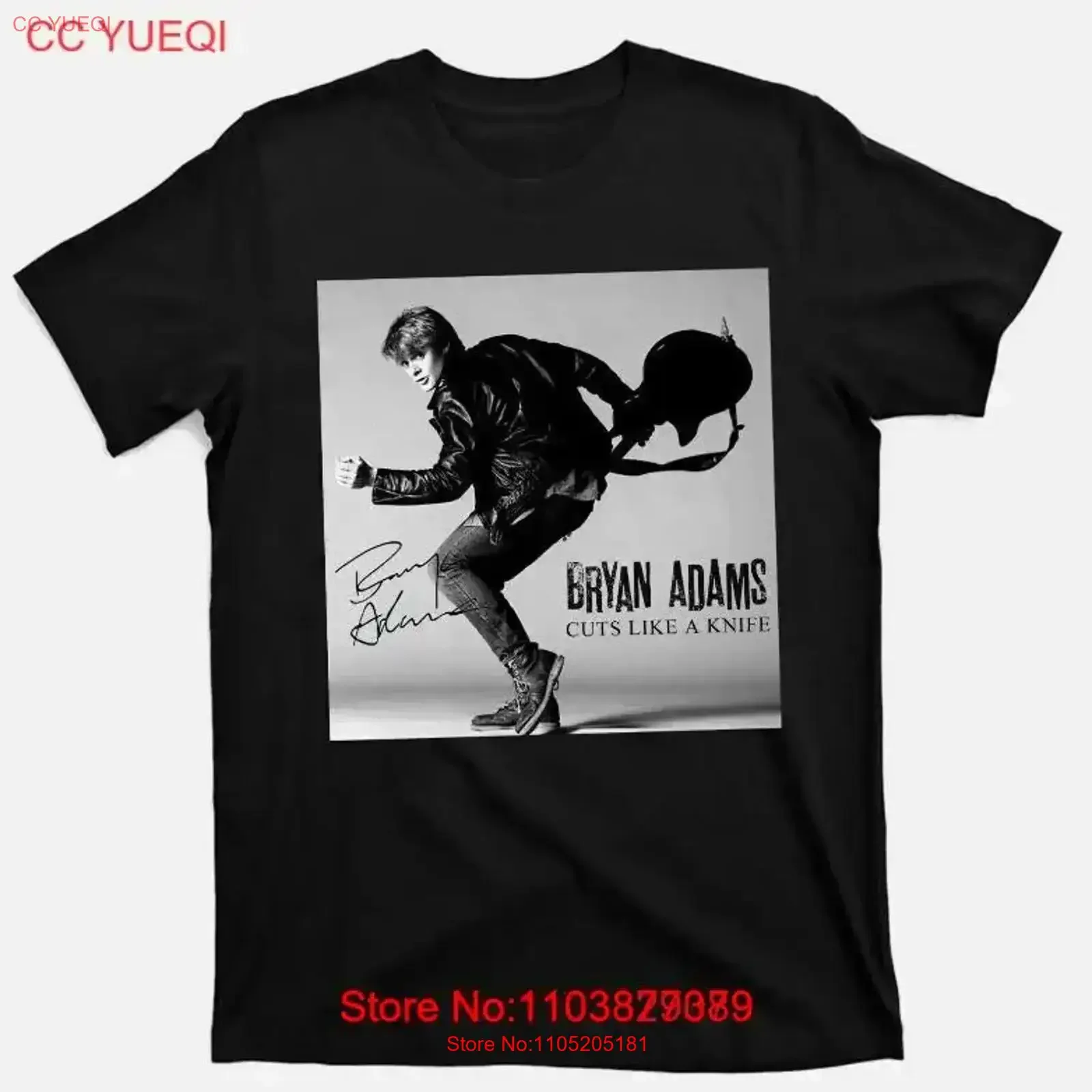 Nouveau populaire Bryan Adams coupe comme un couteau coton noir t-shirt vintage lavé confortable élégant légèrement vêtements de créateurs