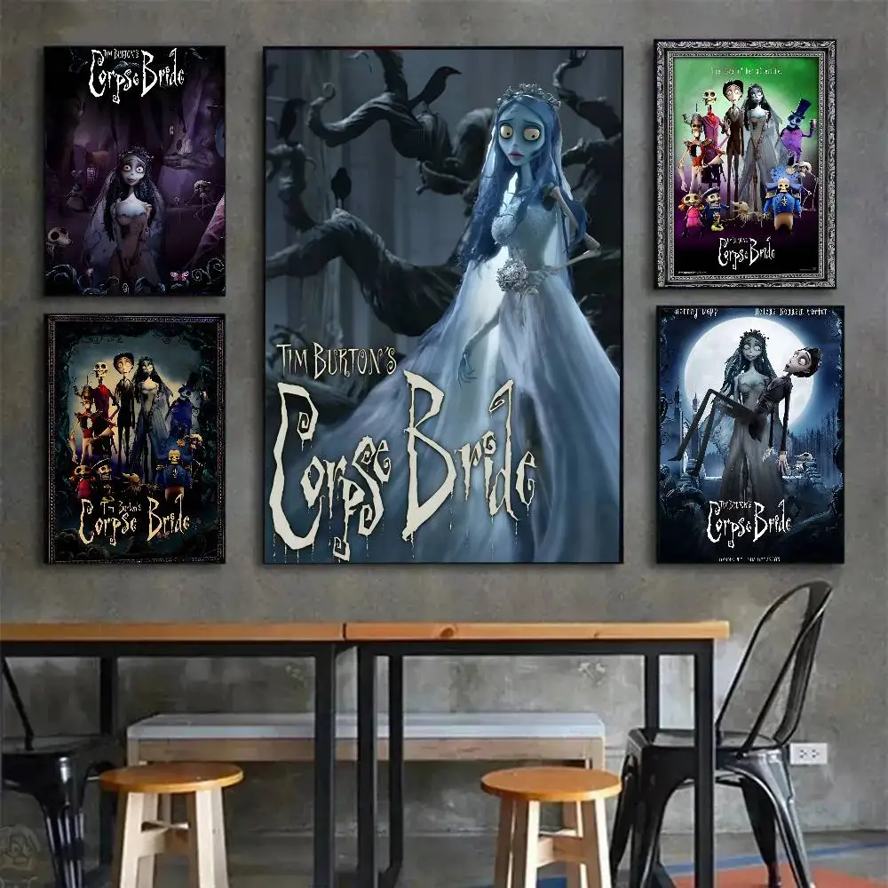 C-Corpse Bride Cartoon Poster Art With Prints Home bedroom living room decoration gift view 2