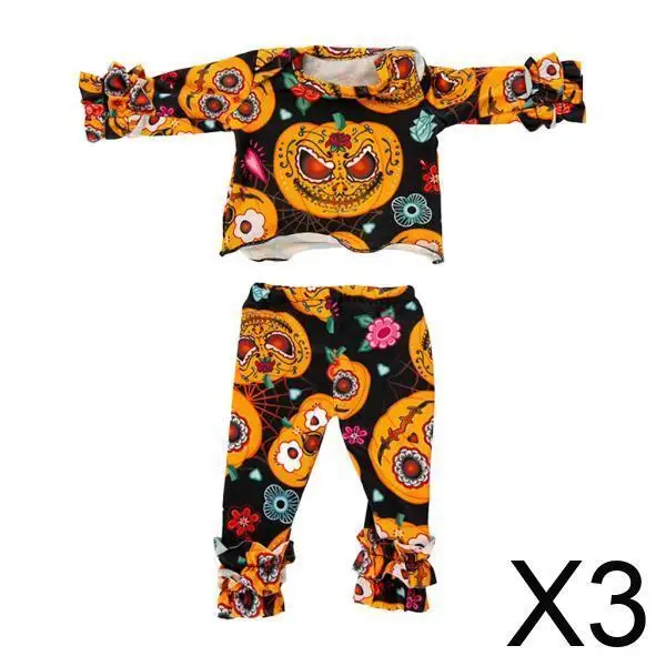 

Handmade Doll Clothes 2 Piece Halloween Costume Tops Plus Pants for 18 Inch Girl Dolls Toys for Children