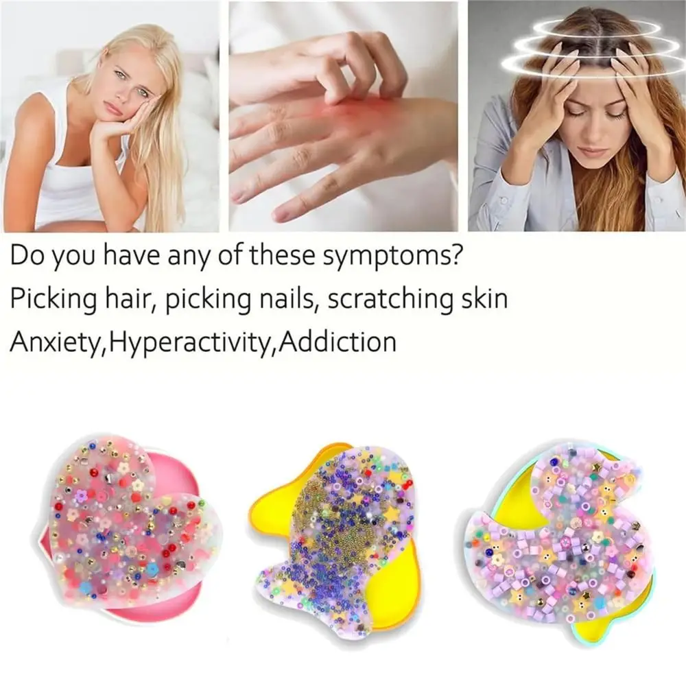 Silicone Skin Picking Fidget Toy Stress Relief Sensory Pick Pad Fidget Anxiety Toy Pad Trichotillomania Decompression Toy