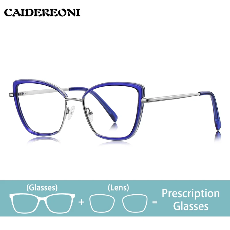 

CAIDERONI кошачий глаз модный женский анти-синий свет настраиваемый близорукость по рецепту фотохромный PFD3152 Multifocales Progresivos