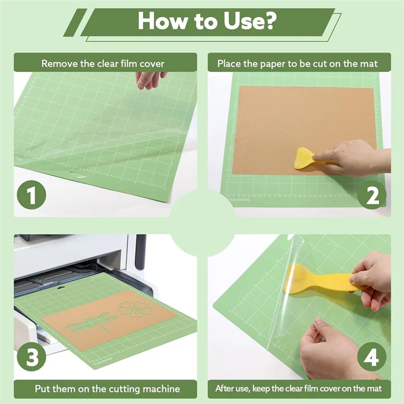 -A89Z 24팩 비닐 매트 다양한 접착 매트 12X12인치(라이트, 스탠다드, 스트롱) 커팅 매트