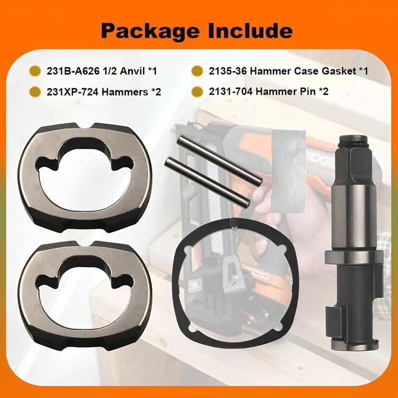 AB34-2135-THK1 Pneumatic Impact Wrench Hammer Kit For Ingersoll-Rand 2135Ti 2135Qti Replacement Part