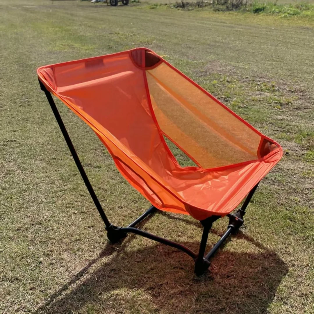 Silla Plegable Portátil Tipo Luna, 580g, Aleación de Aluminio, para Camping, Playa, Pesca, Ultraligera, para Viajes al Aire Libre, Soporta 100kg