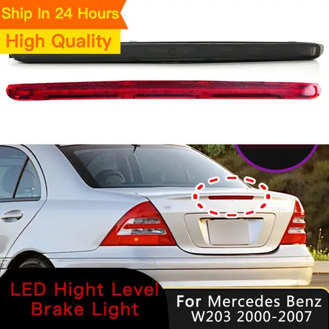 메르세데스 벤츠 W203 2000-2007 2038201456 하이 마운트 브레이크 라이트 세 번째 브레이크 라이트 스톱 라이트 LED 리어 하이 마운트 레드 블랙