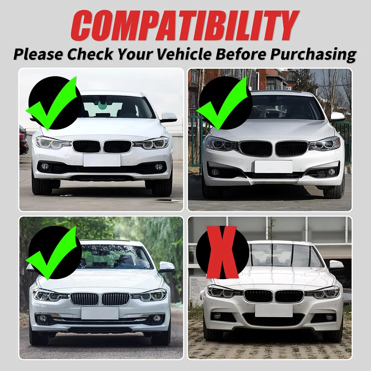 Stoßstangenlippe für BMW 3er Serie F30 F31 F35 2012-2015 320i/328i/330i/335i/340i Frontstoßstangen-Spoilerlippe Splitter Karosserie-Kit Tuning – Detail 1