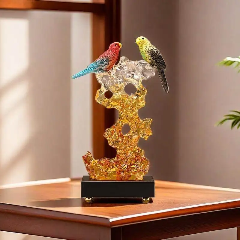 Statuette The Taihu Lake Stone Bird Art Entrance Cabinet Decoration Living Room,Office,Home Figurine Ornament Gift