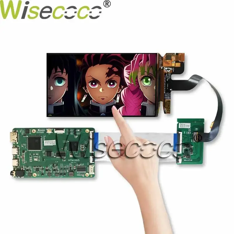 

Wisecoco Amoled Screen On-cell Touch sRGB 5.5 Inch 1080*1920 Landscape Type Default OLED Display Type-c MIPI Driver Board