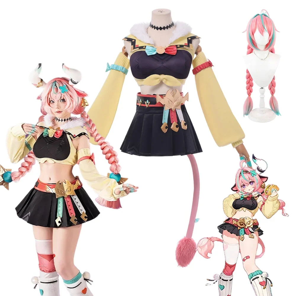 

New Varesha Cosplay Costume Full Set - Genshin Impact Anime Character Outfit Wig+Props Roleplay Game Party Halloween