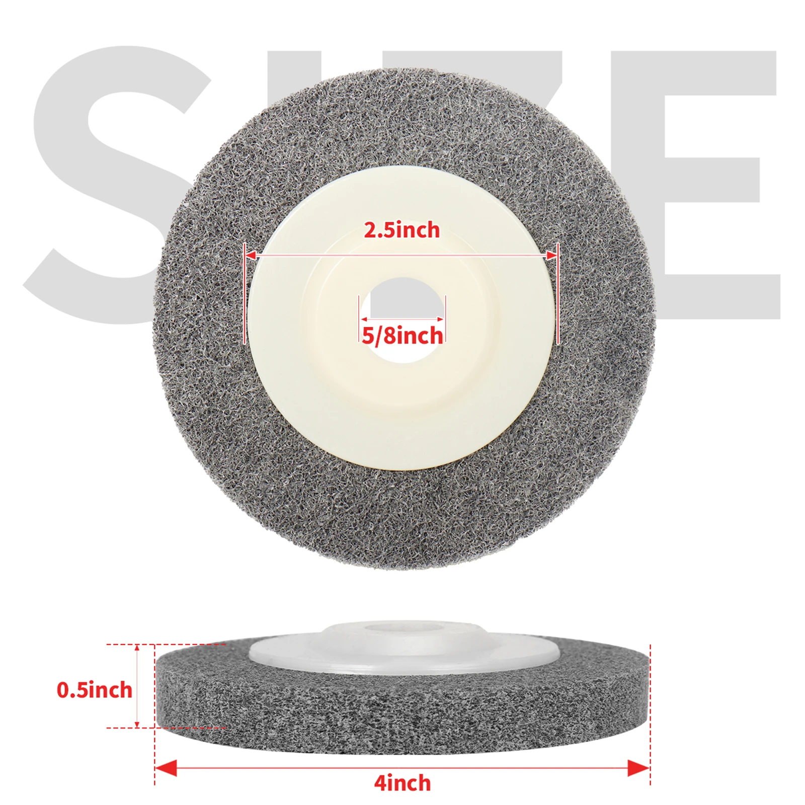Disco abrasivo per lucidatura in fibra di Nylon da 4 pollici disco abrasivo da 100mm per smerigliatrice angolare in metallo per la lavorazione del legno apertura per lucidatura 16 mm1pc