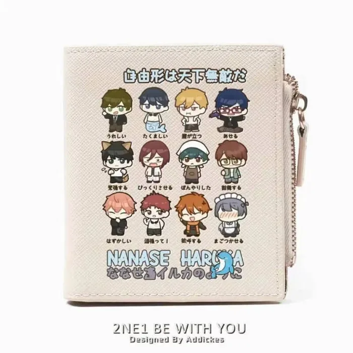 

Anime Rin Matsuoka Tachibana Makoto Free Fashion Wallet PU Purse Card Coin Zipper Money Bag Cosplay Gift B1562 Anime