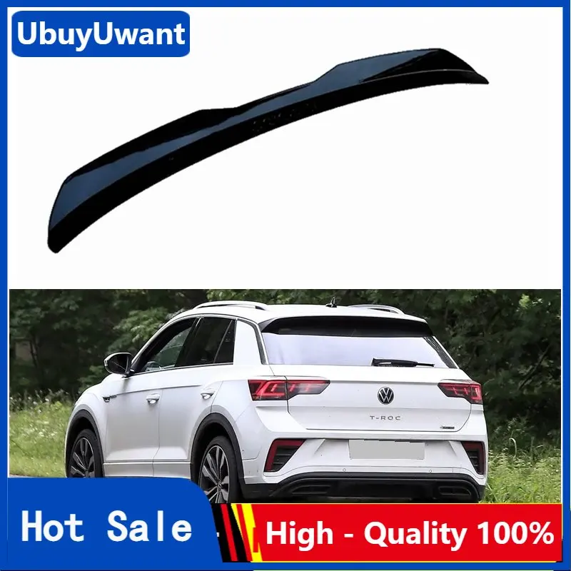 Спойлер на крышу для Volkswagen VW T-ROC 2018 2019 2020, оконное глянцевое черное АБС-пластик, хэтчбек, внедорожник, заднее крыло багажника автомобиля Спойлер на крышу для Volkswagen VW T-ROC 2018 2019 2020, оконное глянцевое черное АБС-пластик, хэтчбек, внедорожник, заднее крыло багажника автомобиля