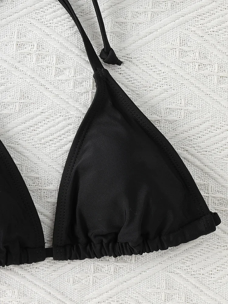 2025 Fashion Sexy One Piece Swimsuit Women Bikinis Set Triangle Swimwear String Beachwear Thong Bathing Suit Brazilian Biquini
