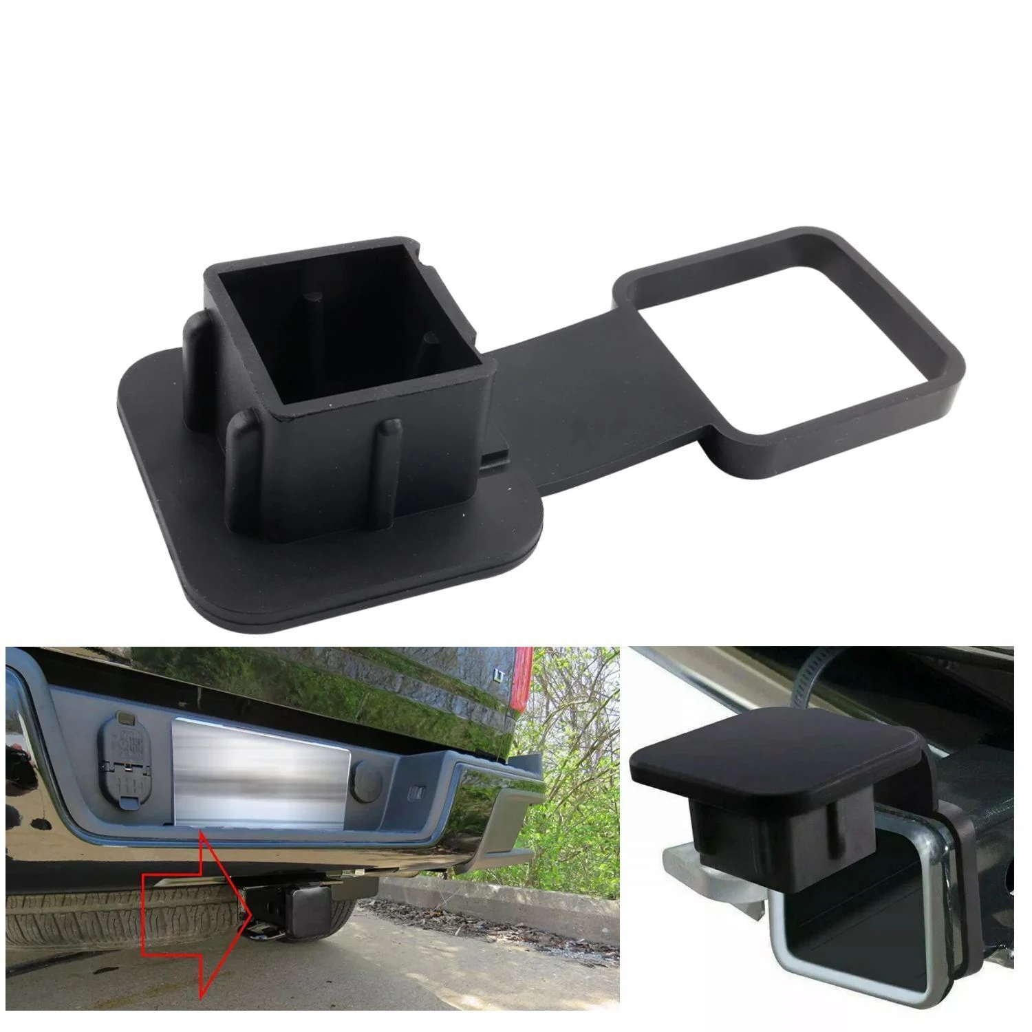 

2 Inch Trailer Hitch Cover Plug Rubber Tow Bar Fits 2 Inch Class Jeep For Toyota Nissan Trailer