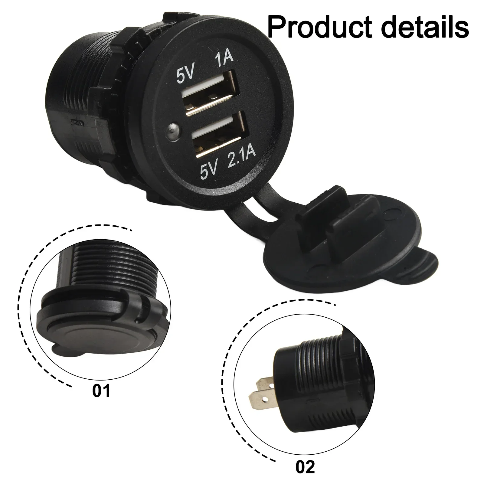 

1 шт., двойная USB-розетка, прозрачная, 10 А, с аксессуарами, 20 А, 3,1 А, 37*43*29 мм, 55 г, 5 В, 12 В постоянного тока, цифровые камеры, 61*45*5 мм