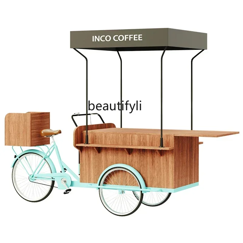 

Market truck outdoor with cabinet human tricycle stall scenic beauty Chen car