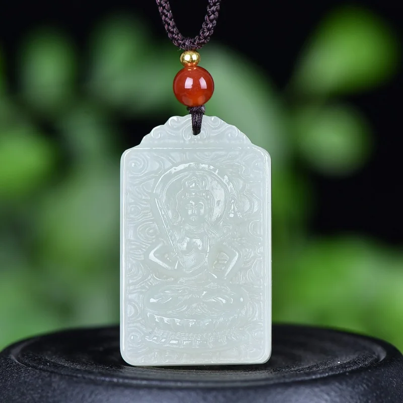 قلادة رائعة من اليشم الهيتي ثمانية قديس راعي #3