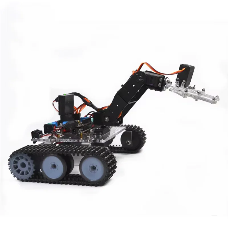 4 dof Roboterarm mit RC Tank für Arduino Roboter DIY Kit Acryl PS2 Fernbedienung stank mg996 Roboterarm programmier bares Roboter auto