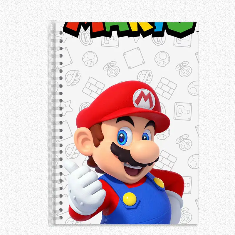 A5 Cute Super Mario Bros Children's Drawing Book Notebook Cartoon Creative Student Notepad Exercise Book Diary Study Supplies