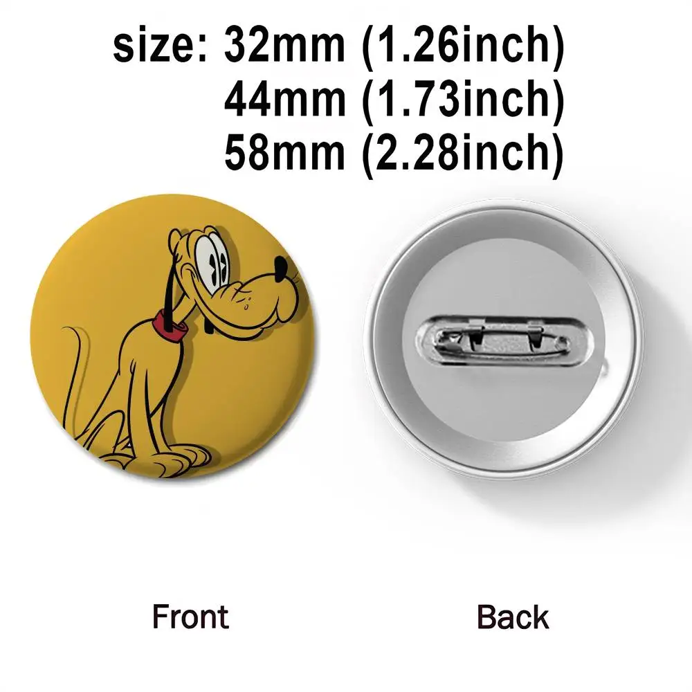 بلوتو لطيف الكلب الكرتون شارات مستديرة رائعة شارة دبابيس دبابيس الإبداعية للملابس قبعة ظهره هدية الملحقات #5