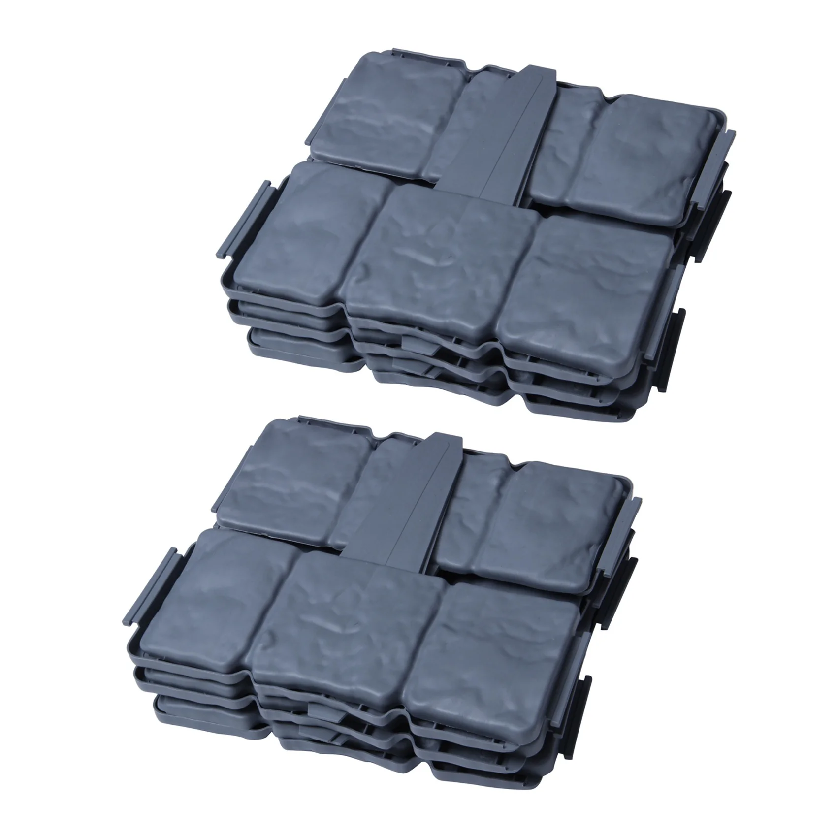 

ABAH-24Pc Grey Garden Fence Edging Cobbled Stone Effect Plastic Lawn Edging Plant Border Decorations Flower Bed Border