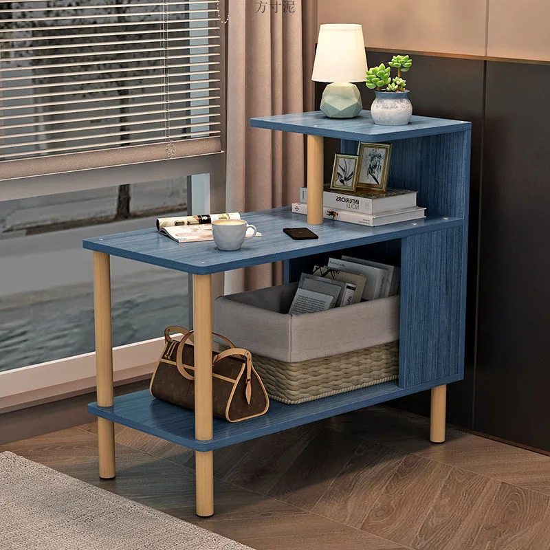 AOLIVIYA Tea Coffee Table Nightstand Storage Rack Sofa Corner Side End Stand Shelf Bedroom Simple Modern Cabinet Home