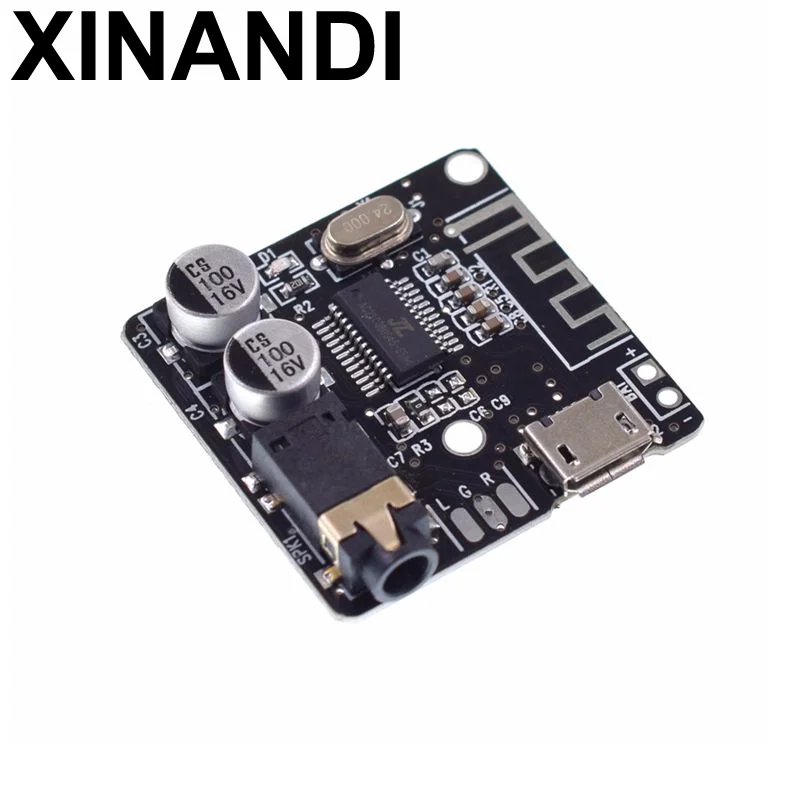 MP3 Lossless Decoder Board Bluetooth-Compatible 4.1/5.0 3.5mm Audio Aux Decoding Player Amplifier Board Micro USB 5V Powered