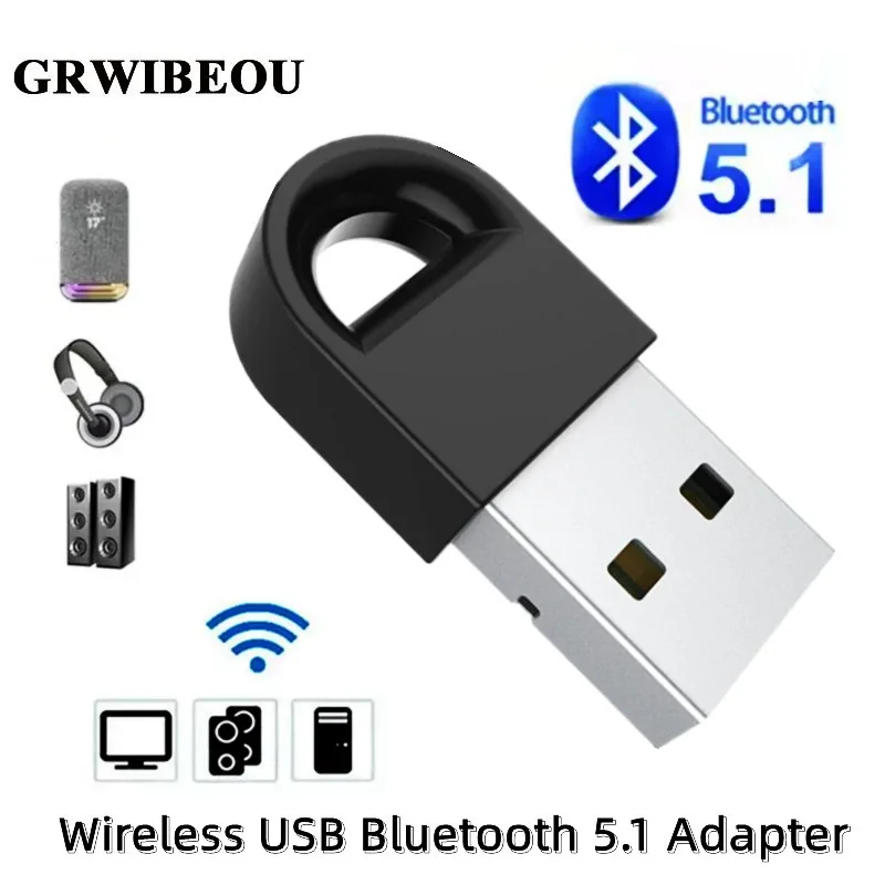

USB Bluetooth Adapter Dongle Bluetooth 5.1 Transmitter Receiver for PC Laptop Wireless Speaker Audio Receiver USB Transmitter