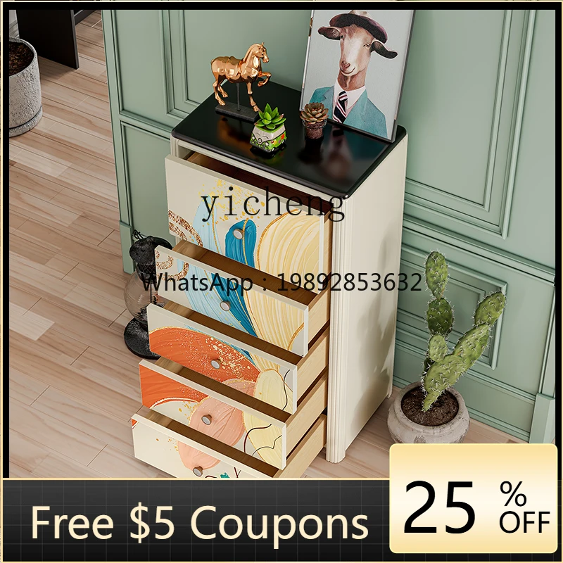 

W3-21 Internet celebrity wabi sabi cream wind chest modern simple high cabinet