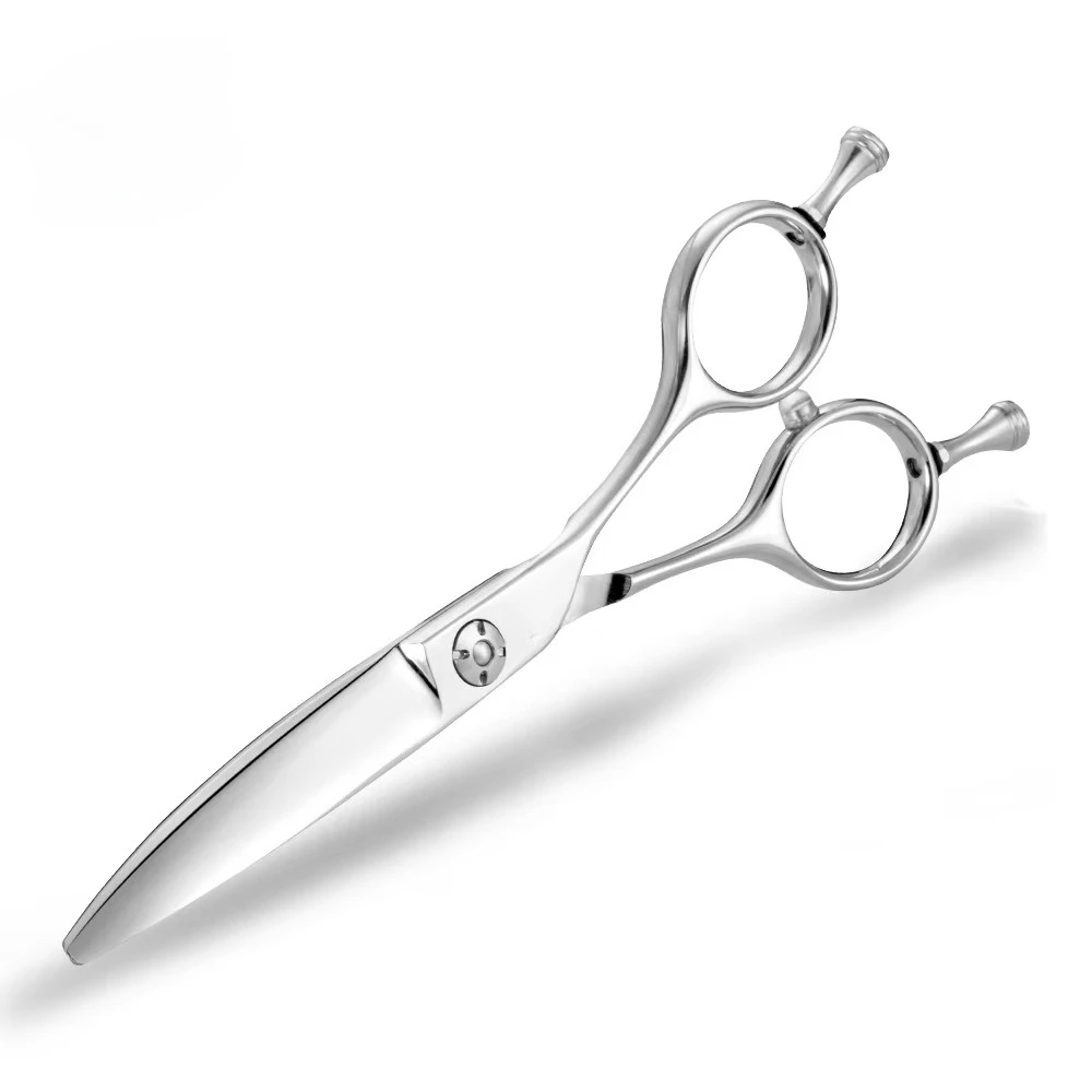 

VAS-60 6.0 Inch Japanese VG1 Stainless Steel Curved Blade Mirror Polishing Silver Hair Scissors Shears Wholesale