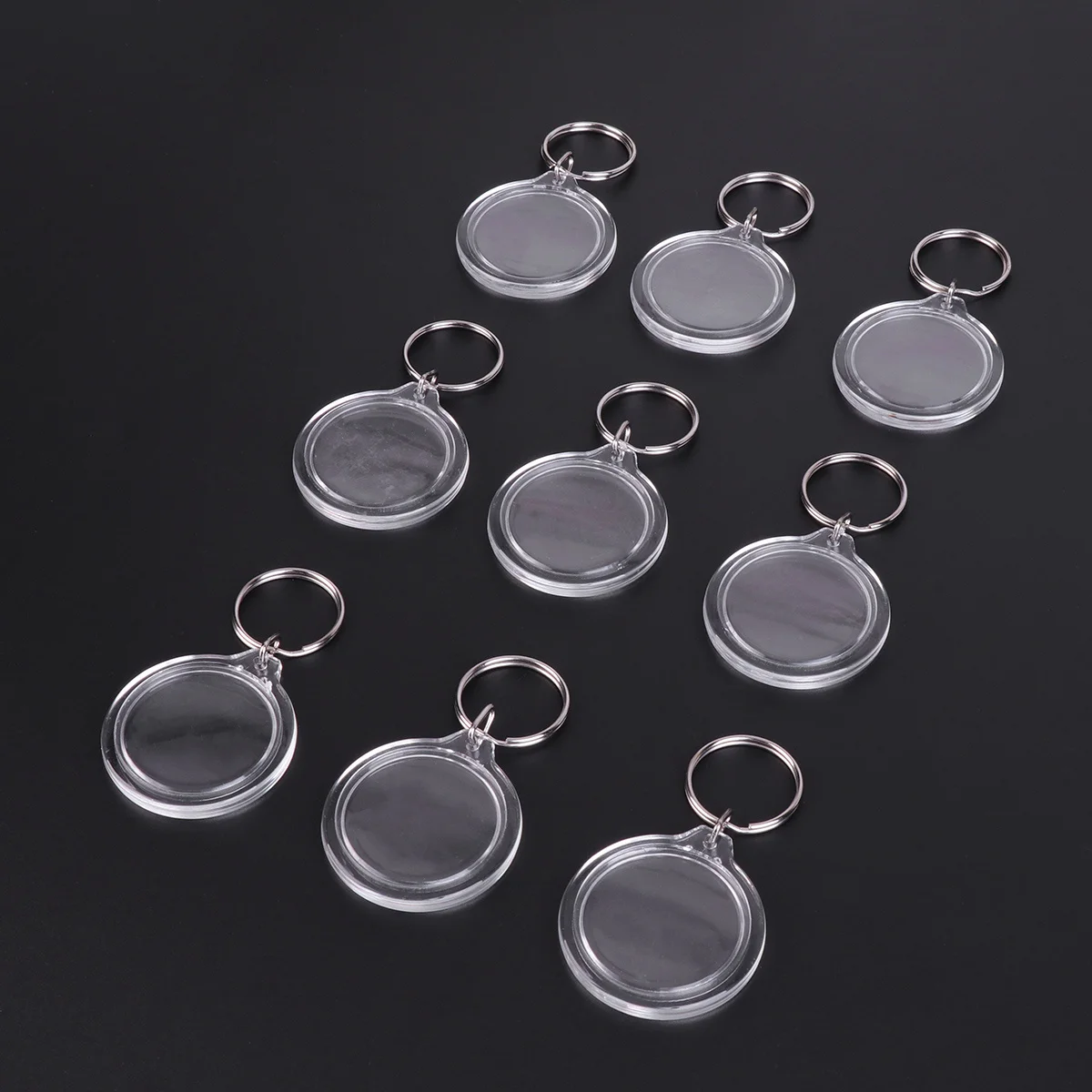 

24Pcs Photo Frame Keychain Clear Acrylic Blank Insert Keyring DIY Custom Picture Frame Split Ring Keychain Gift for Family