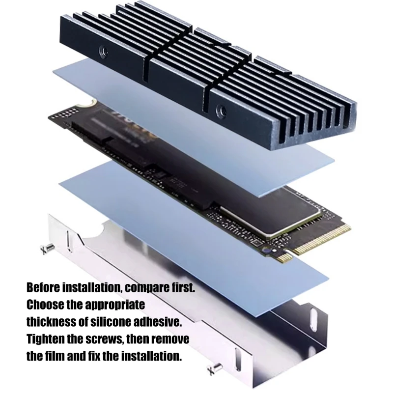 Q22A Low 6.5mm M.2 SSD Heatsink Easy Installation With Heat Dissipation Pad Optimized For Gamer Upgrades Storage