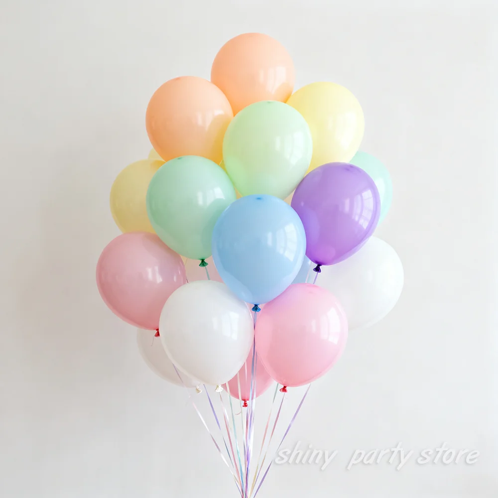 50 قطعة بالونات قوس قزح متعددة الألوان قوس الوردي الأخضر الأرجواني البرتقالي الأصفر الأزرق الجلد الأبيض بالونات اللاتكس لحفل زفاف وعيد ميلاد #3