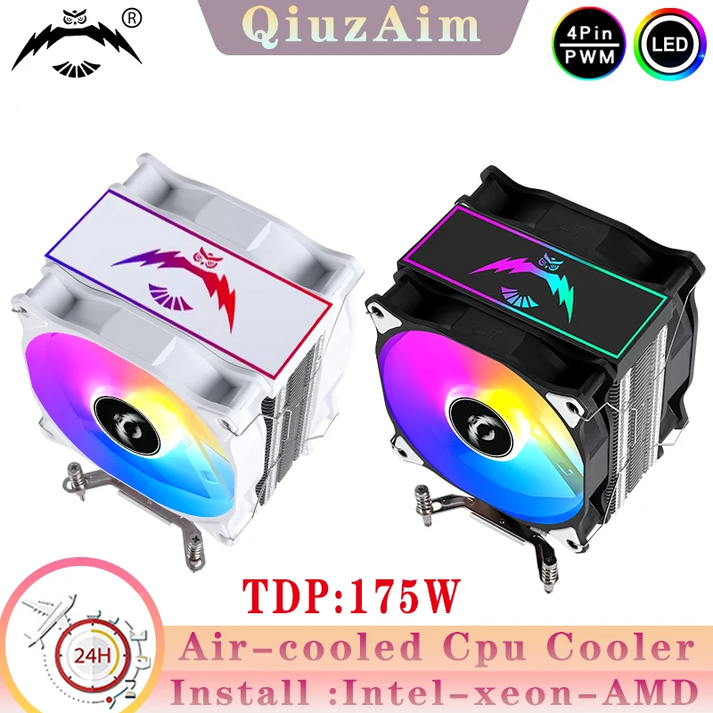 

install LGA1200 1700 2011 18xx Computer CPU Cooler 120mm Fan mute 4/6 Heat Pipe Compatible i5 i7 x79 x99 PC Air-Cooled Processor