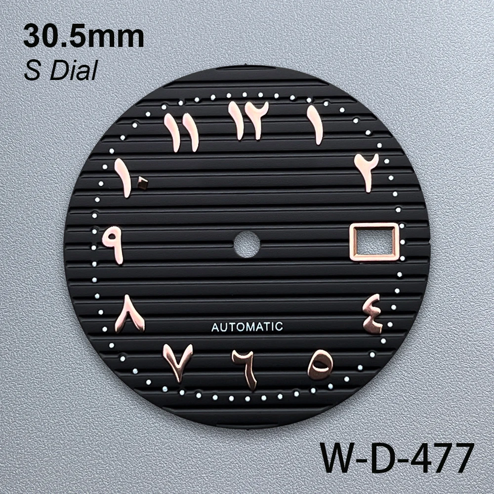 30.5 مللي متر S شعار الطلب العربي صالح NH35/NH36 الحركة اليابانية عالية الجودة ساعة مزدوجة تعديل الملحقات