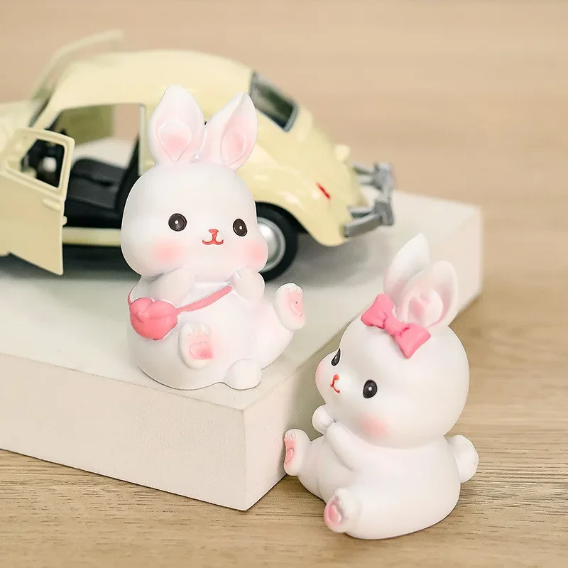 

DIY Accessories Gift Figurines Miniatures Cute Rabbit Animals Micro Landscape Ornaments For Home Decoration
