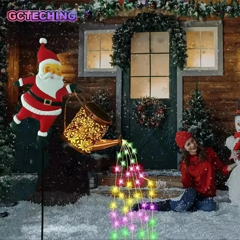 Solar Santa Lantern LED Fairy Lights Christmas Ornament Waterproof for Outdoor Garden Yard Patio 2026 New