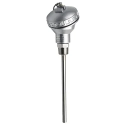 PT100 Temperature Sensor Probe Stainless Steel 1/2'' NPT Thread Thermocouple Terminal Head -200~420°C 50-400mm Pipe Length