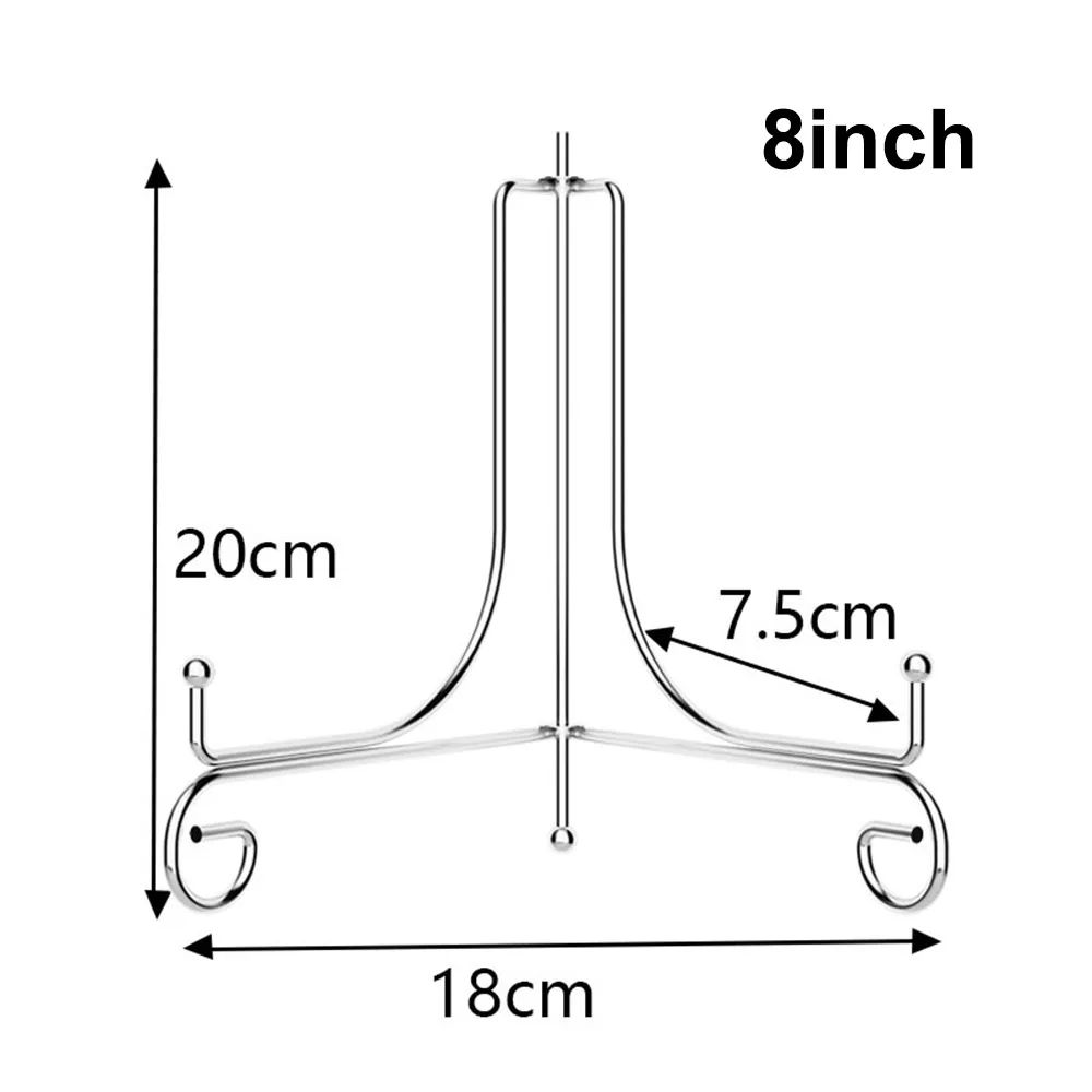 Durable Foldable Plate Stands 4 6 8 10 12inch Iron Metal Easel Rack Solid Display Stand Vinyl Table Top Display