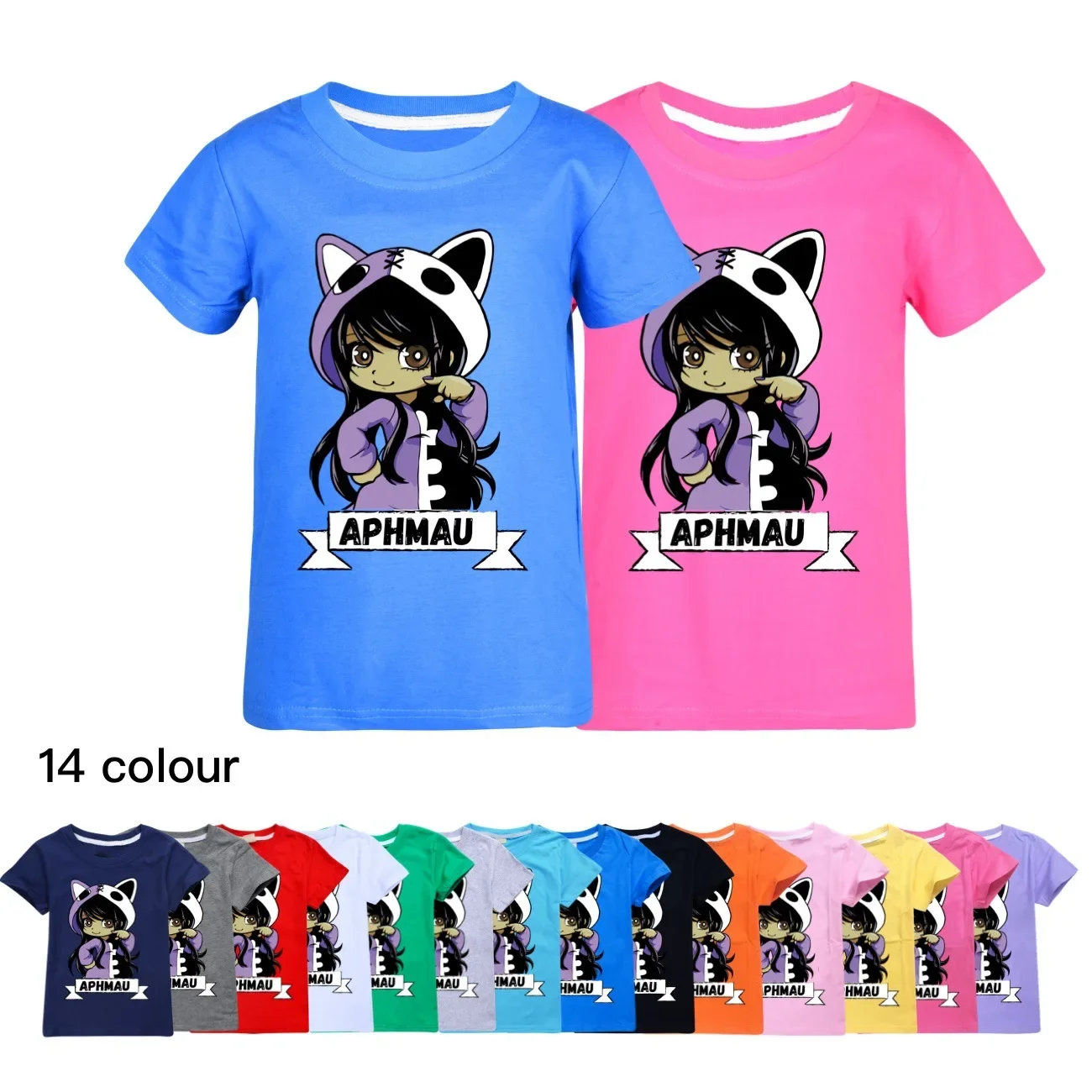 

New Kids Clothing Cotton Children's APHMAU Clothing Cartoon Children's Summer Short-Sleeved Boy T-Shirt CottonT-Shirt3179