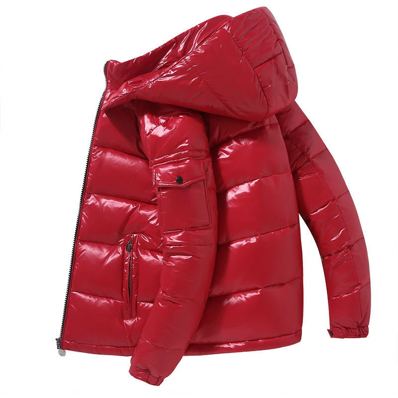 Down Jacket Men Winter Warm White Duck Down Coat Trend Cold Weather Jacket Long Sleeve Zipper Windproof Coats Hooded Outerwear