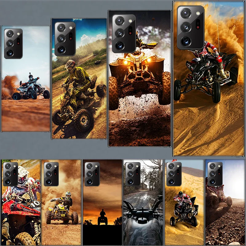 Four Wheeled Motorcycle off-Road Journey Case for Samsung A05S A55 A35 A25 A15 Galaxy Note 20 Ultra 10 Lite 9 8 M12 M11 M30S M52