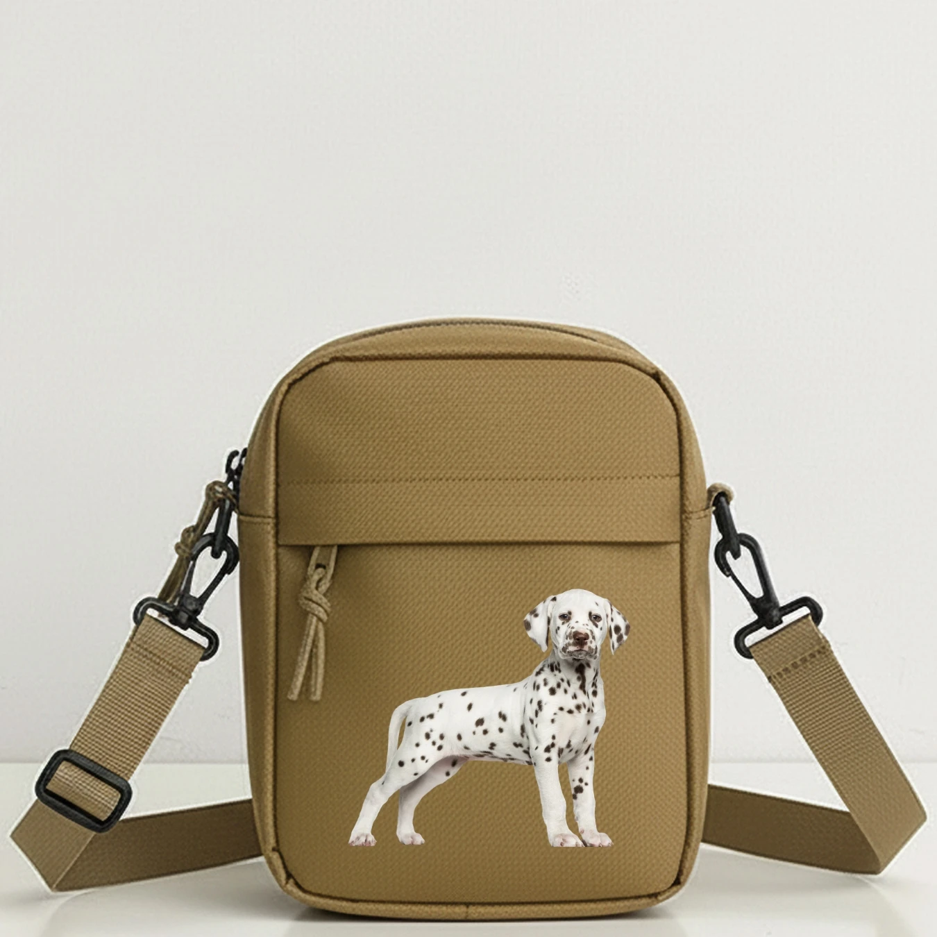 Stylish Dalmatian Pattern Shoulder Bag with Removable Strap, Spacious Zipper Tote for Travel, Office, School, Shopping, Everyday