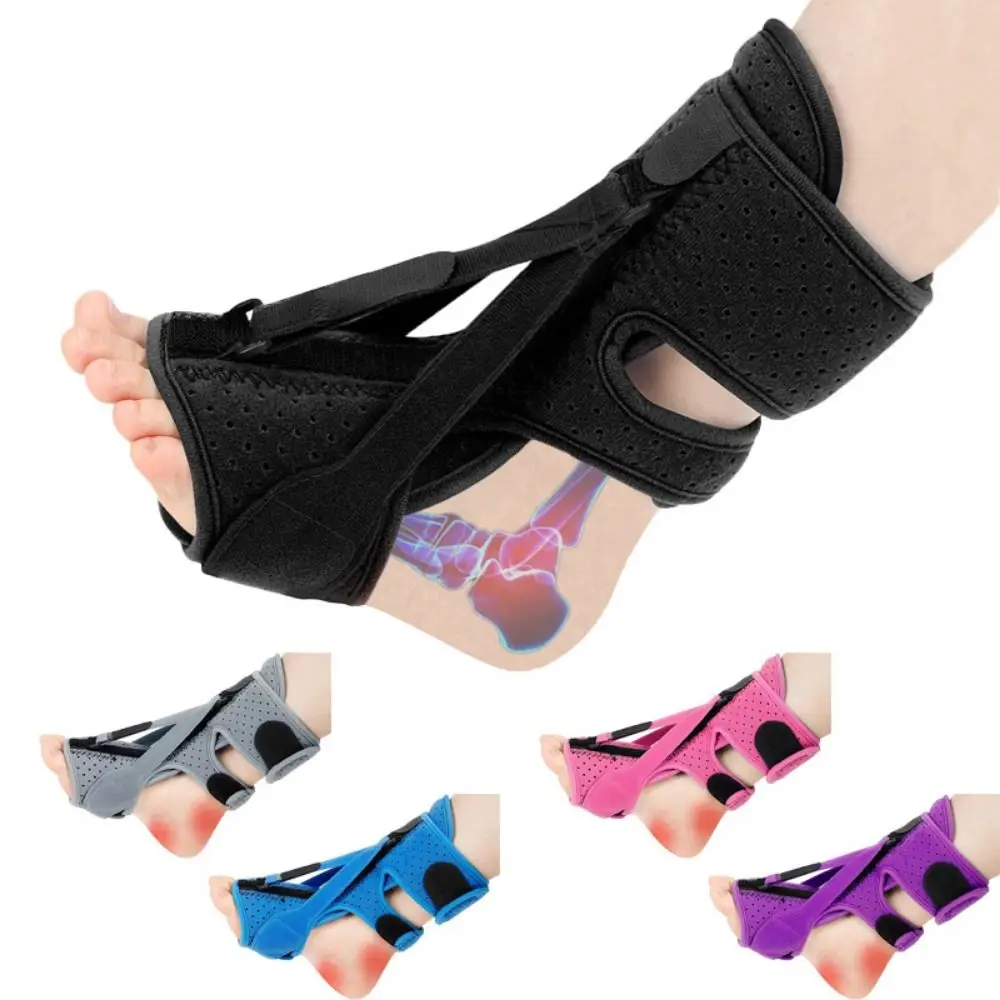 

1/2pcs 3 Adjustable Straps Plantar Fasciitis Night Splint Ankle Support Soft Foot Drop Orthosis Durable Elastic