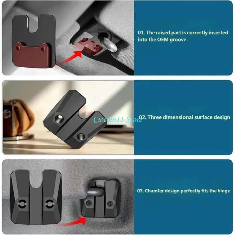 Y1UB Simple To Install Sun Shade Clip Set For Pickup Truck 2019 To 2025 Models